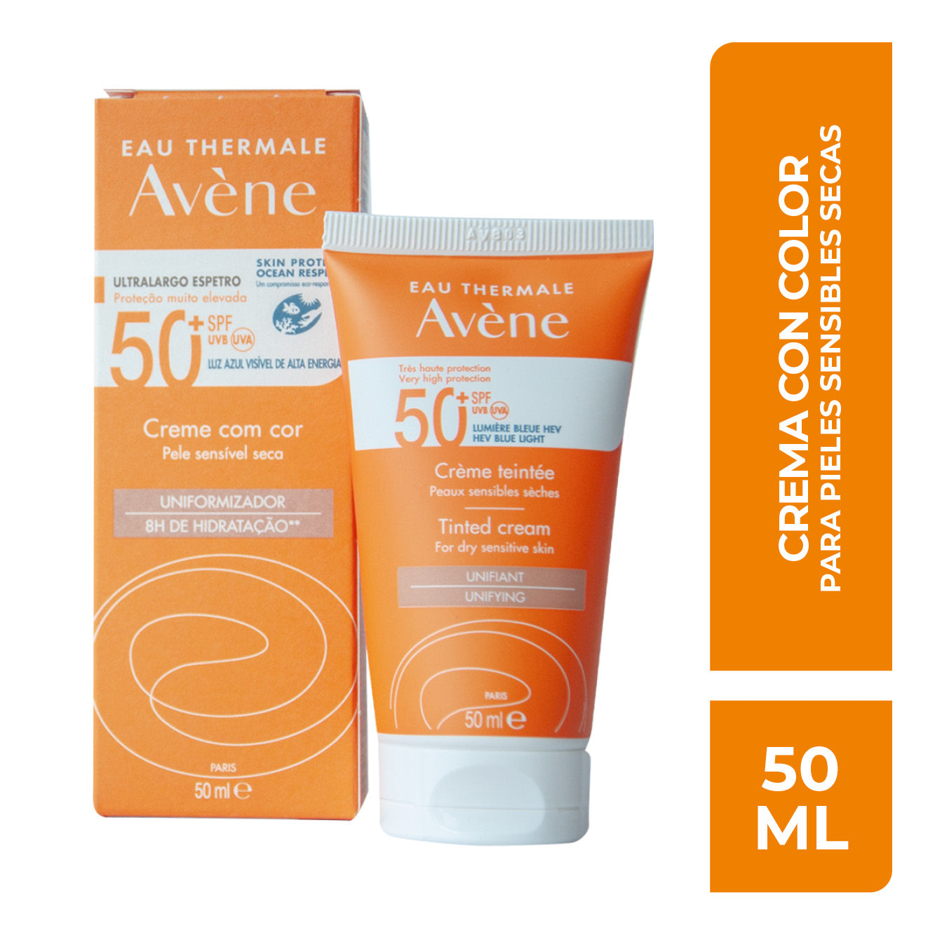 A-Crema Con Color 50+ Ep 50 Ml