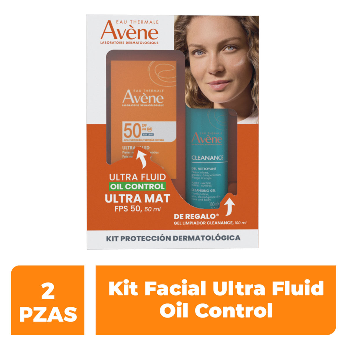 Av Kit Solares Avene Ultra Fluid Ultra Mat Oil Control 50Ml + Clenance Gel Limpiador 100Ml