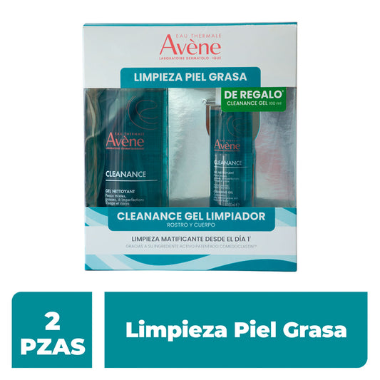 Avene Kit Cleanance Gel 400Ml + 100Ml Paq C/2Paz
