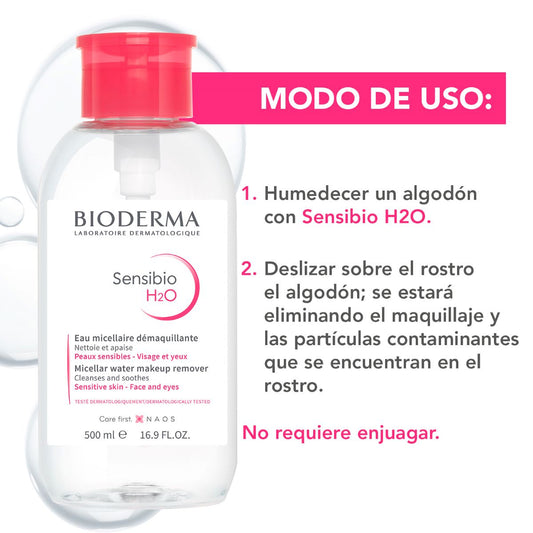 Bioderma Sensibio H2o 500 Ml Bomba Inversa